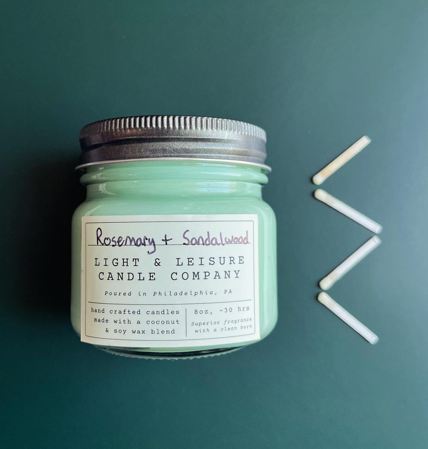 Rosemary, Sage, and Sandalwood - 8oz candle